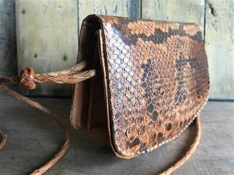 purses made out of snakeskin.